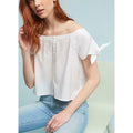 Nwt Anthropologie x Corey Lynn Calter Tie Sleeve Poplin Top $98 WHITE Sz Medium