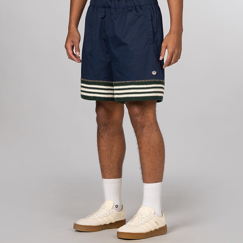 Adidas x Clot Woven Shorts Medium Night Indigo Crochet Trim Unisex adidas