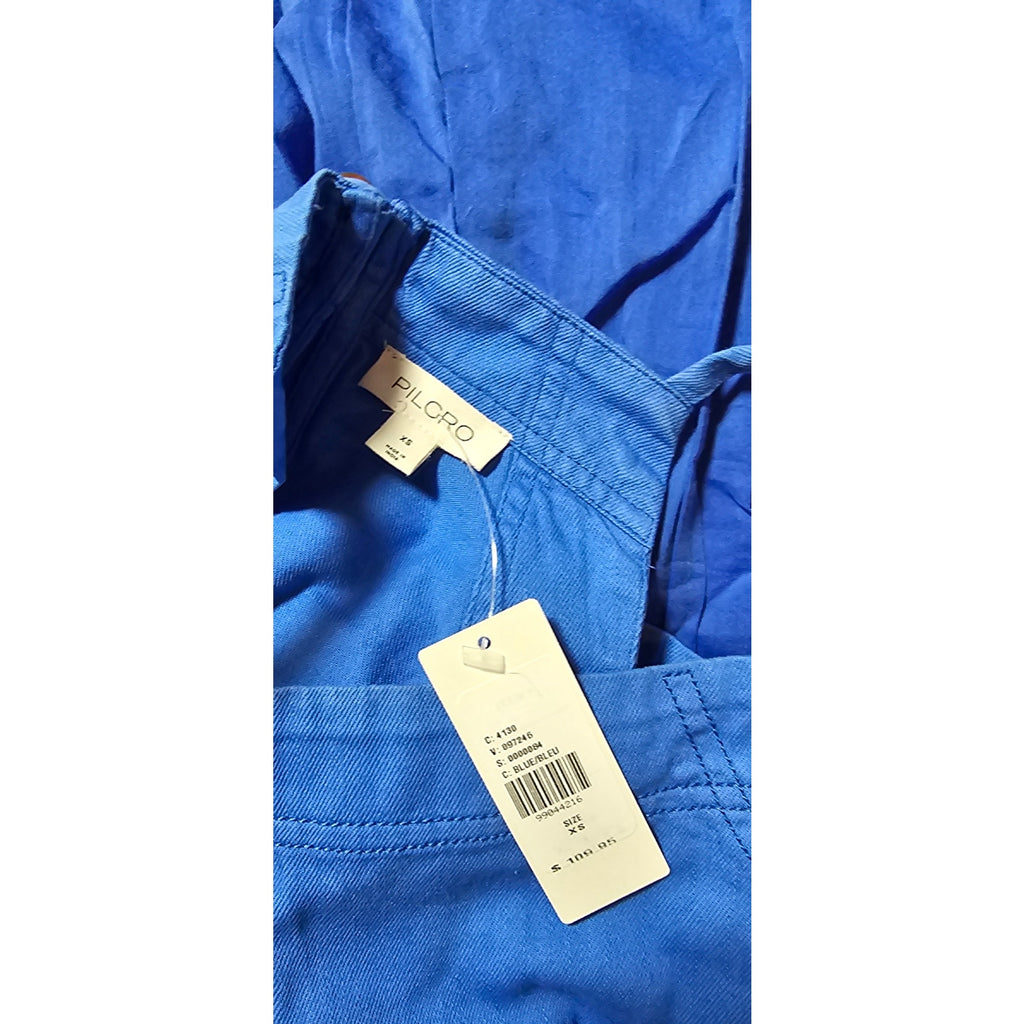 Anthropologie Pilcro Sleeveless Twofer Midi Dress X-SMALL SMALL Blue Anthropologie