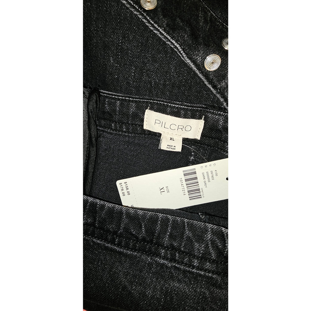 Anthropologie Square-Neck Denim Mini Dress