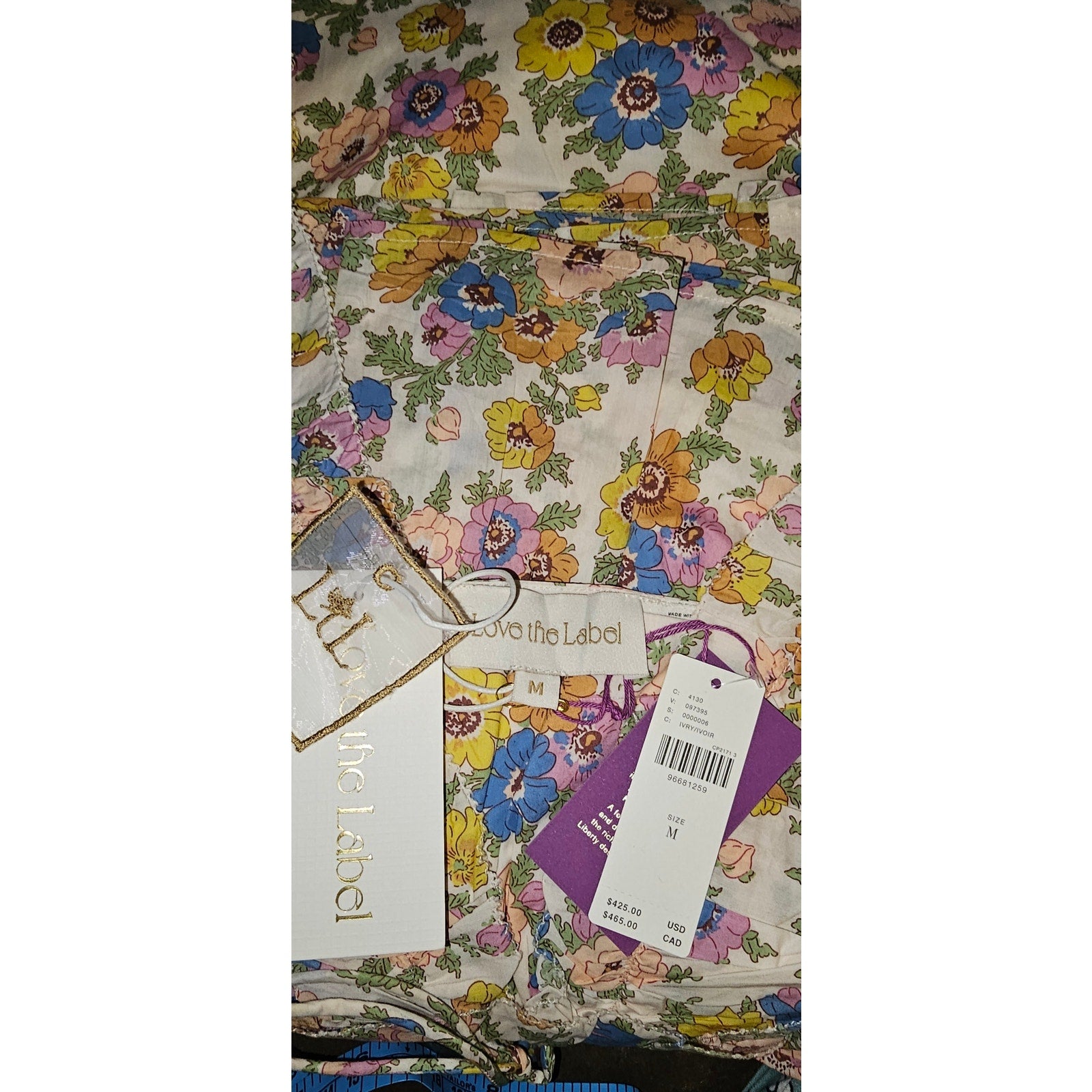 ANTHROPOLOGIE Love The Label x Liberty London Penida Ruffle Maxi Dress M Anthropologie
