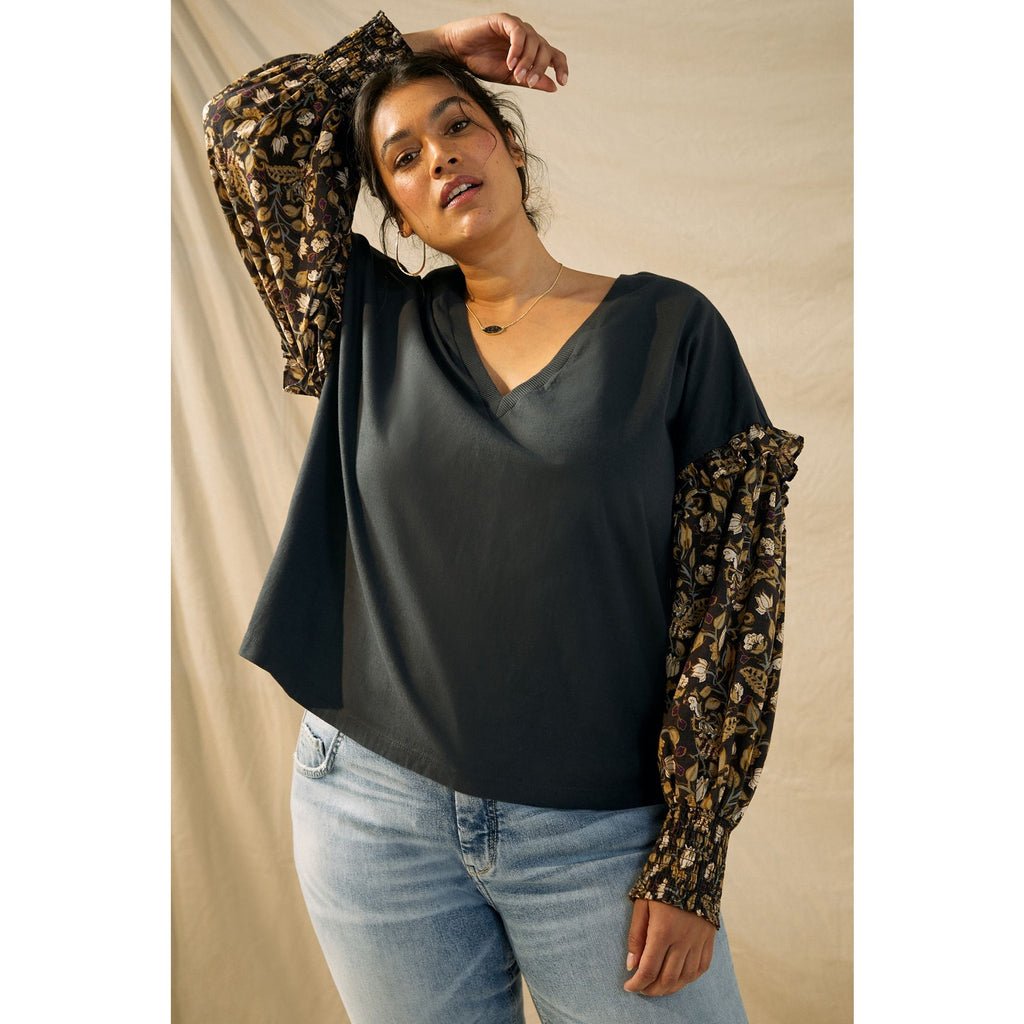 New Anthropologie Let Me Be Sydney Puff-Sleeved Top $98 X-SMALL XS Floral