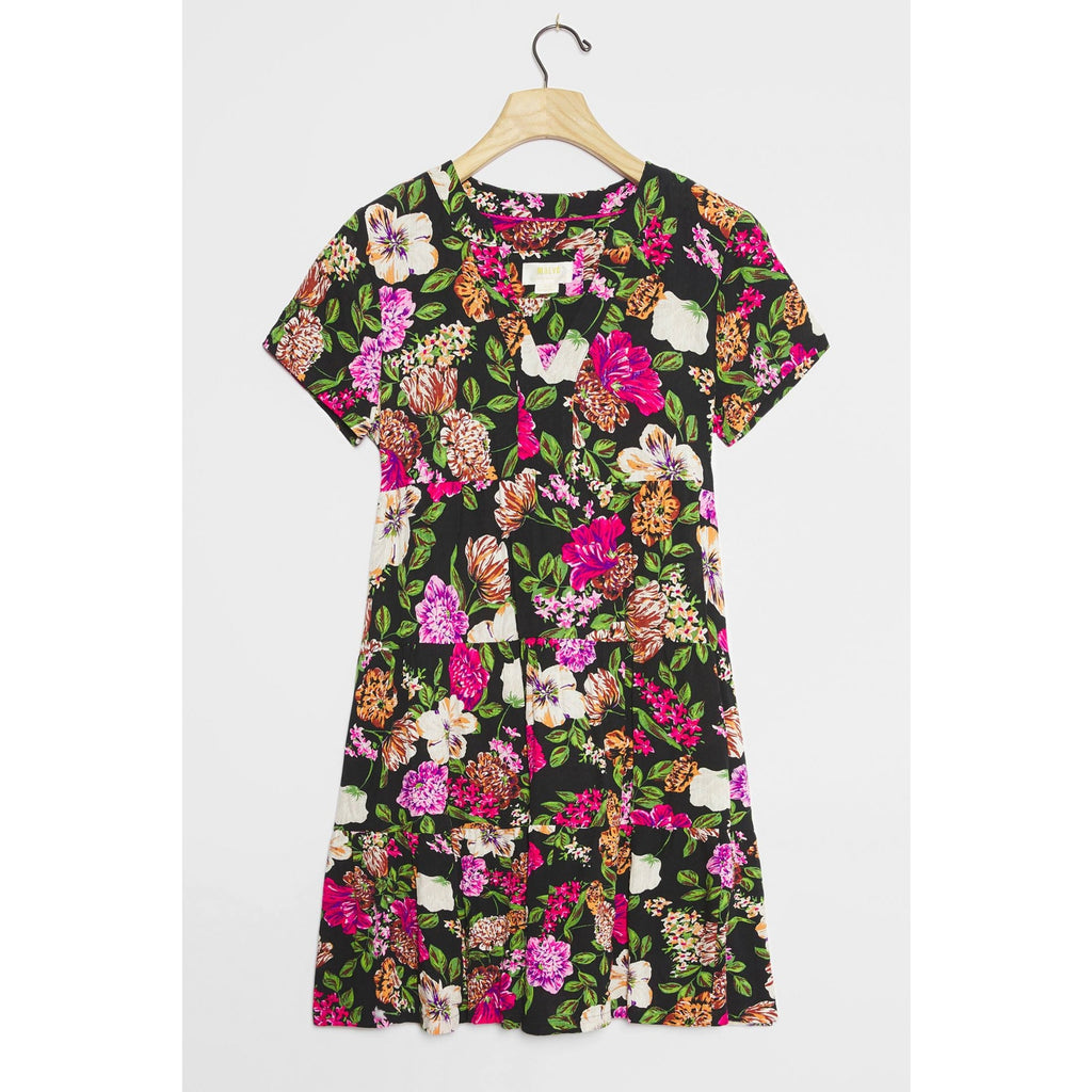 New Anthropologie Maeve Harper Tunic Dress $128 X-SMALL Black Abstract