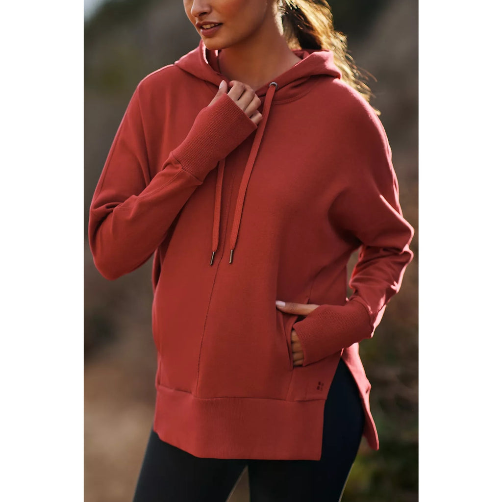 Anthropologie Sweaty Betty Liberate Luxe Fleece Hoodie $148 XS Red