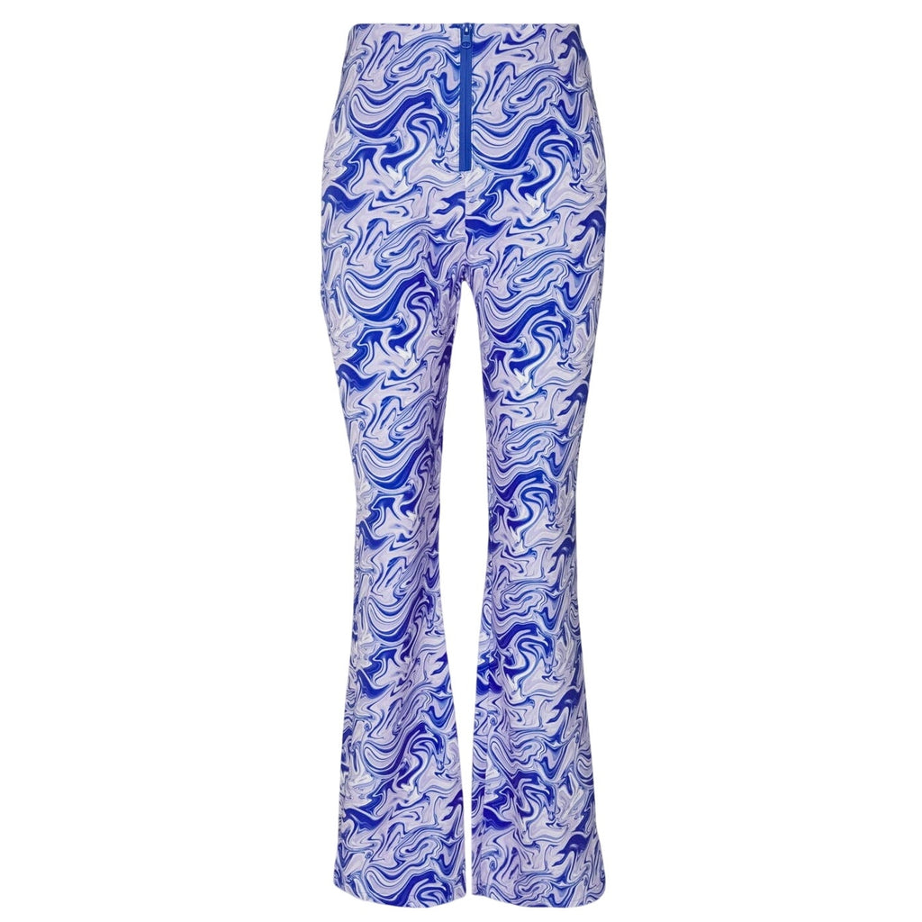 New Urban Outfitters Hosbjerg Adele Printed Flare Pant $208 LARGE  Purple Liquid