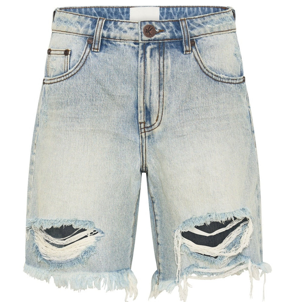 New Free People One Teaspoon Jackson Mid-Waist Shorts $108 SIZE 26 Kansas Blue