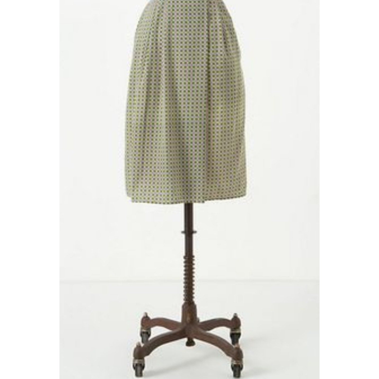 NEW Anthropologie O by Organic Geometric Tiled Pleated Skirt $118 Size 4 Green