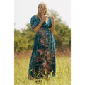 Anthropologie The Katerina Button-Front Dress Sz M Blue Velvet Edition Anthropologie