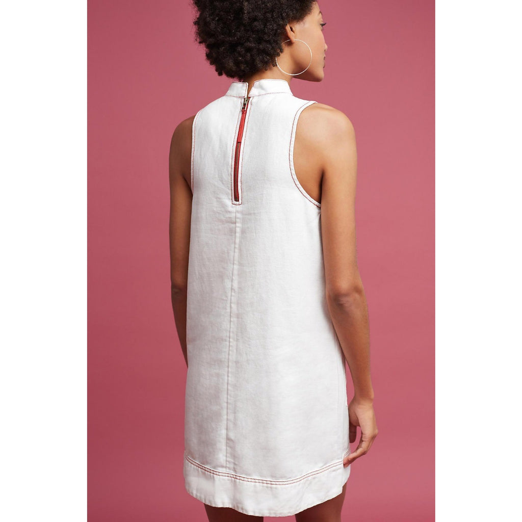 New Anthropologie Holding Horses White Seamed Cutout Mini Dress $138 XS