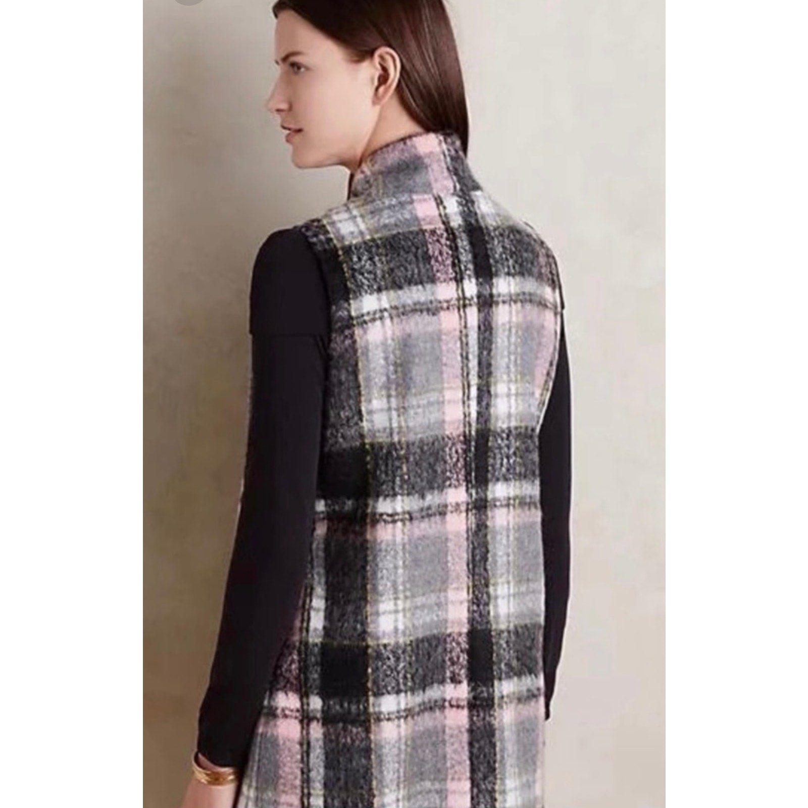 Anthropologie Line Dot Highland Wool Vest