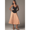 New Anthropologie Maeve Sleeveless Scoop-Neck Chain-Trim Cutout Midi Dress XS