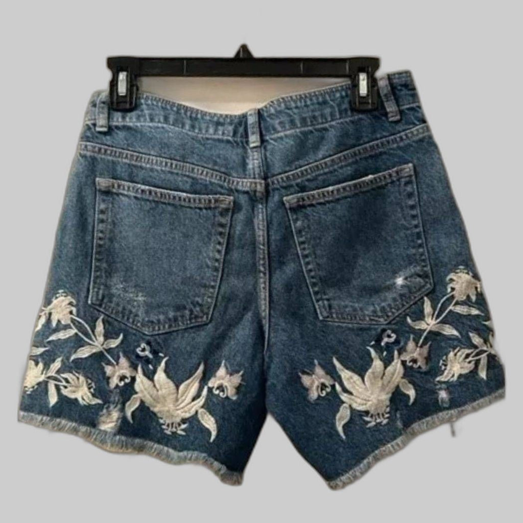 New FREE PEOPLE You're My Butterfly Embroidered Shorts CUTOFFS $198 SIZE 24