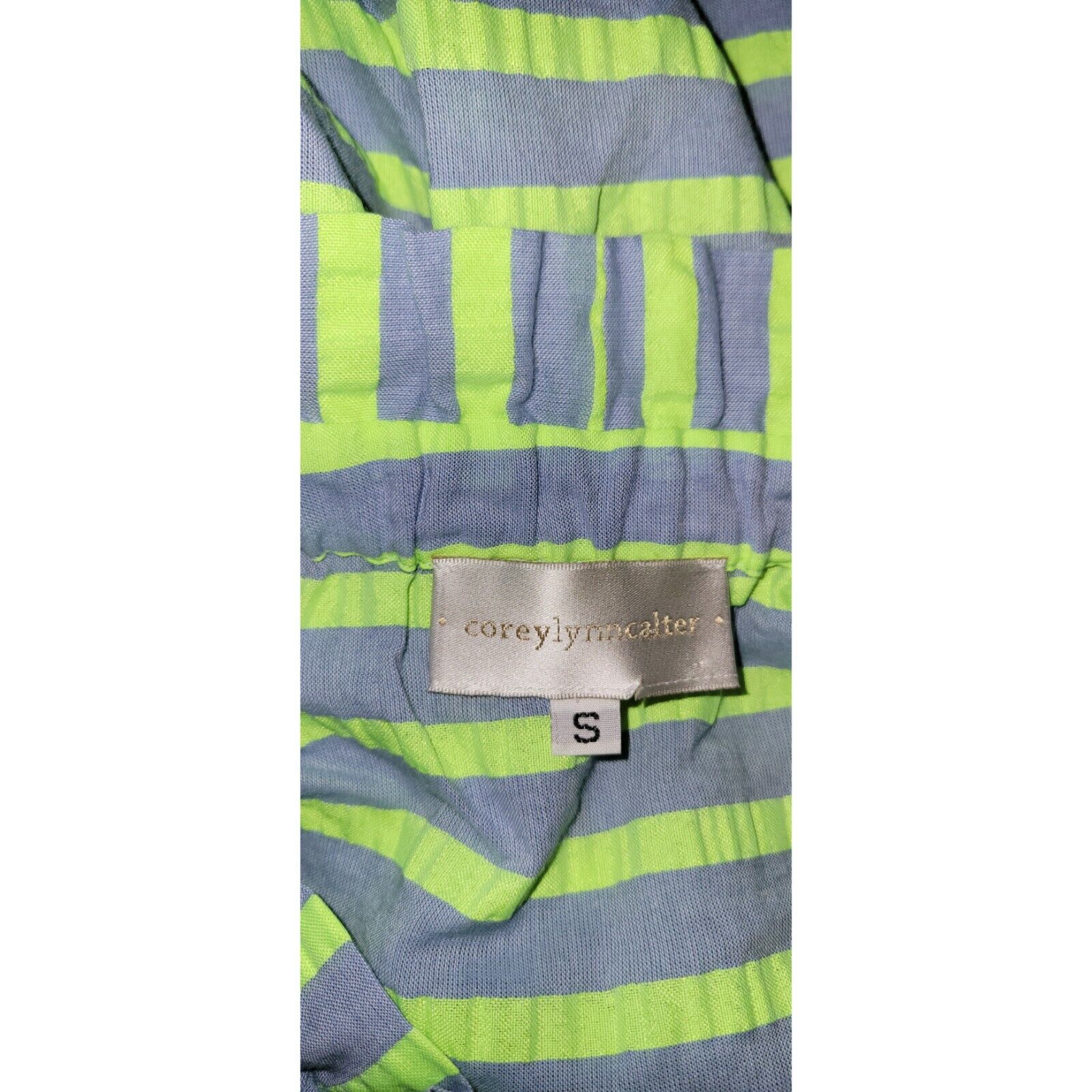 New Corey Lynn Calter Biata Off-The-Shoulder Midi Dress $178 SMALL Blue Lime