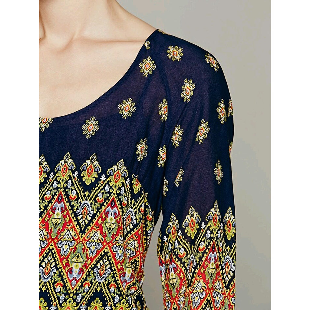 NWOT Free People Midnight Combo Multicolor Enid Dress Size XS Retails $128
