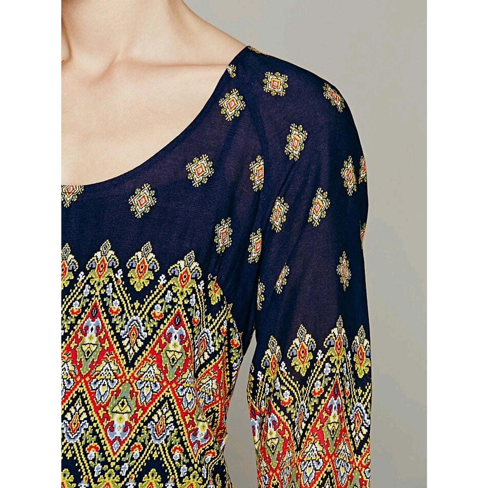 NWOT Free People Midnight Combo Multicolor Enid Dress Size XS Retails $128