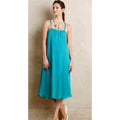 Anthropologie Verano Turquoise Midi Lace Back Dress