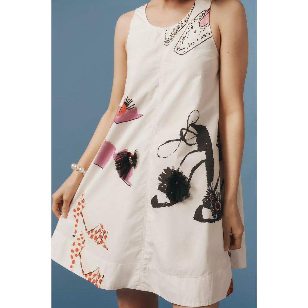 Anthropologie The Keiko Mini Dress by Maeve Danielle Kroll Edition L Anthropologie