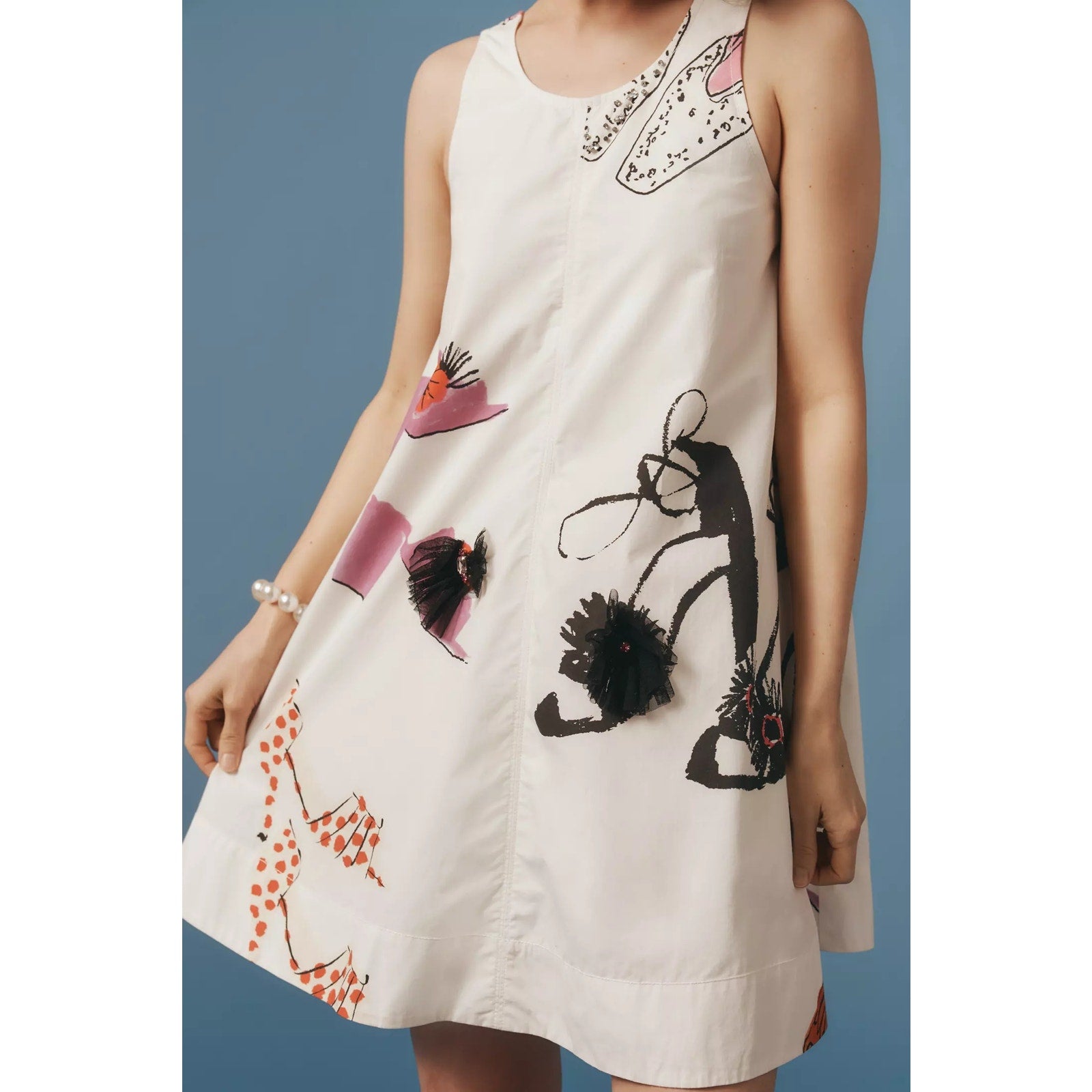 Anthropologie The Keiko Mini Dress by Maeve Danielle Kroll Edition L Anthropologie