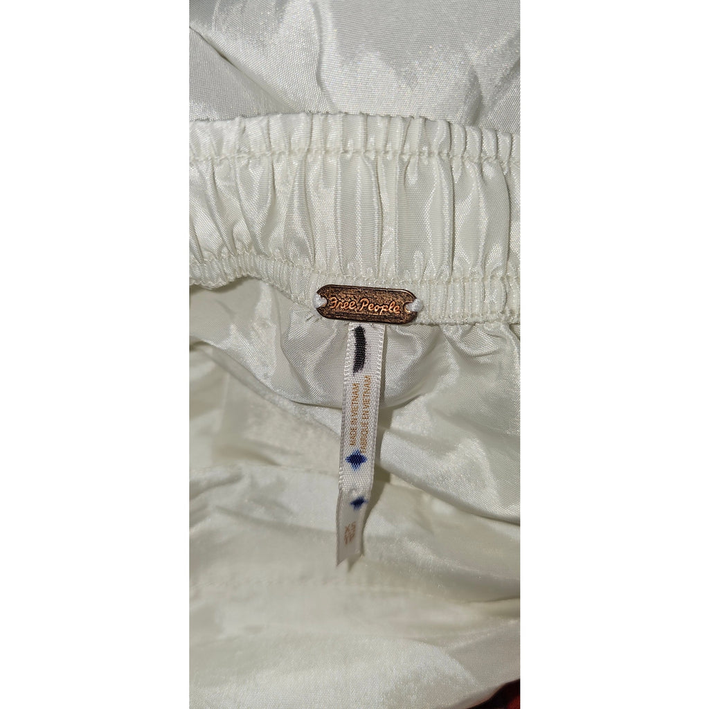 New FREE PEOPLE Emery Drop-Waist Midi Skirt $128 X-SMALL White Elastic