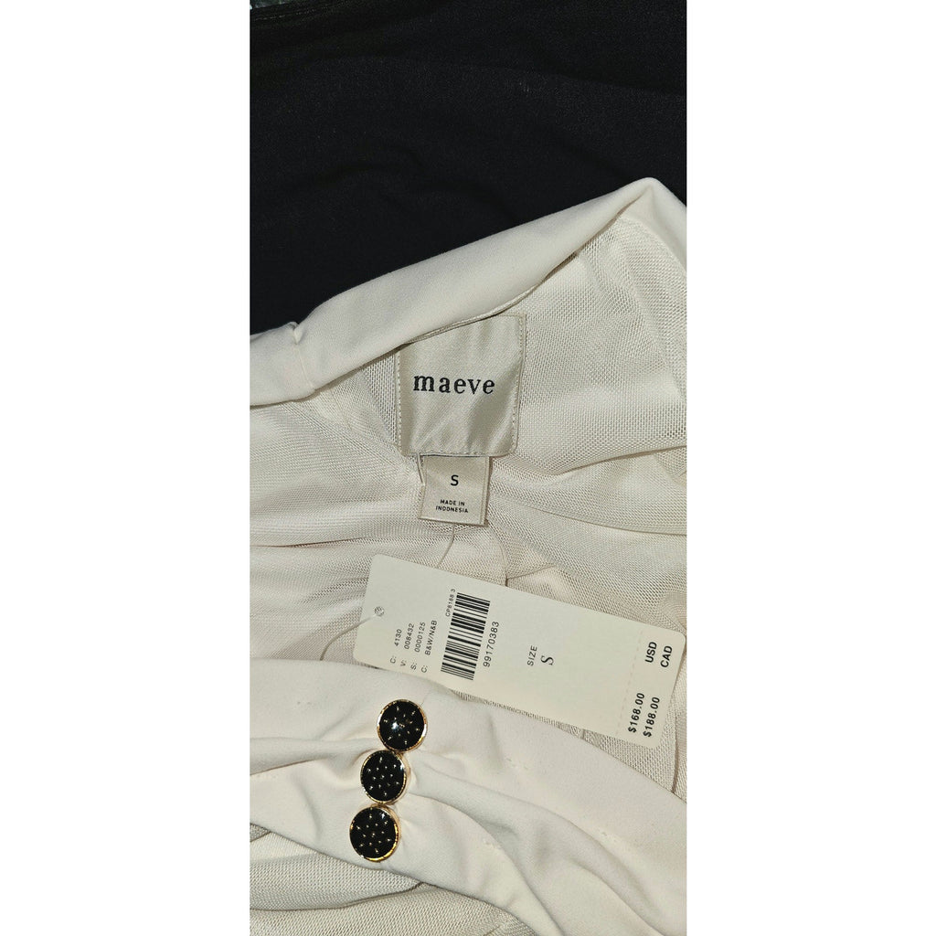Anthropologie Maeve Halter Twofer Mini Dress SMALL Black & White Anthropologie