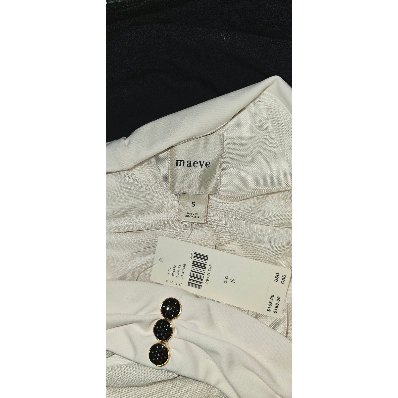 Anthropologie Maeve Halter Twofer Mini Dress SMALL Black & White Anthropologie