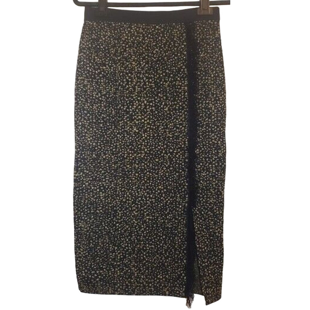 Essentiel Antwerp Fringed Jacquard Pencil Skirt