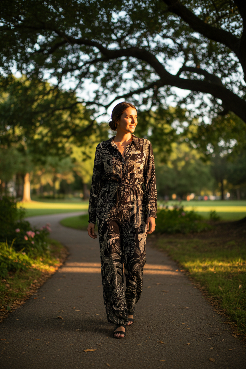 FARM for ANTHROPOLOGIE Tropical Print Jumpsuit Coverall ELASTIC WAIST Small FARM Rio