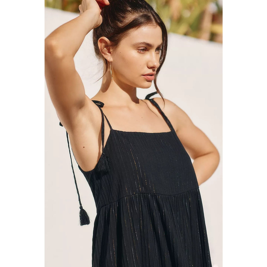 New Anthropologie $149 Charlie Holiday Lucia Maxi Dress Large Black