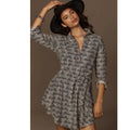 Anthropologie Long-Sleeve Collared Mini Dress $148 X-Small Ivory