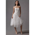 Anthropologie BHLDN Strapless A-Line Satin Tulle-Skirt Midi Dress XL Anthropologie