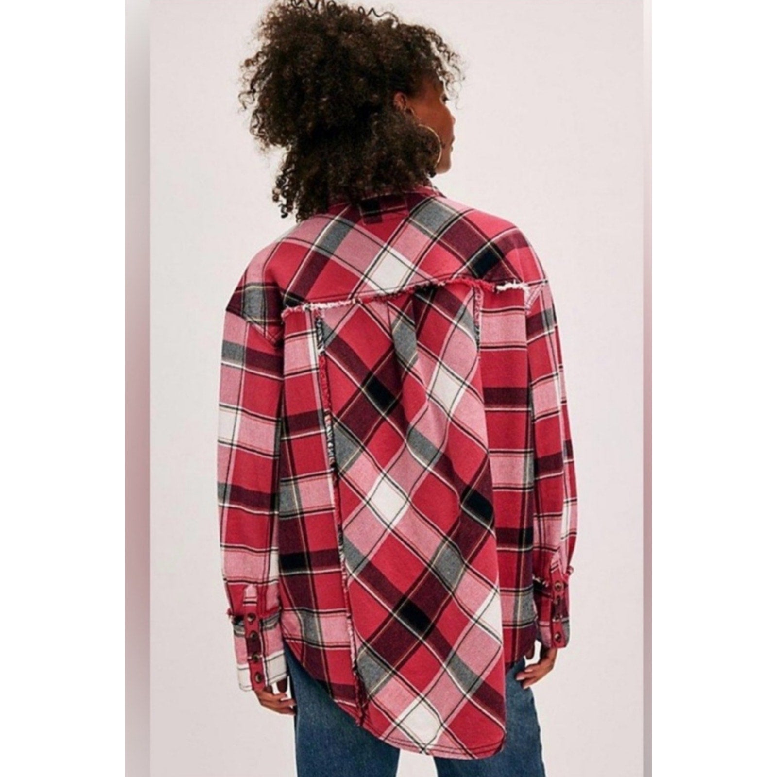 Free People We the Free Layla Plaid Button Down Shirt