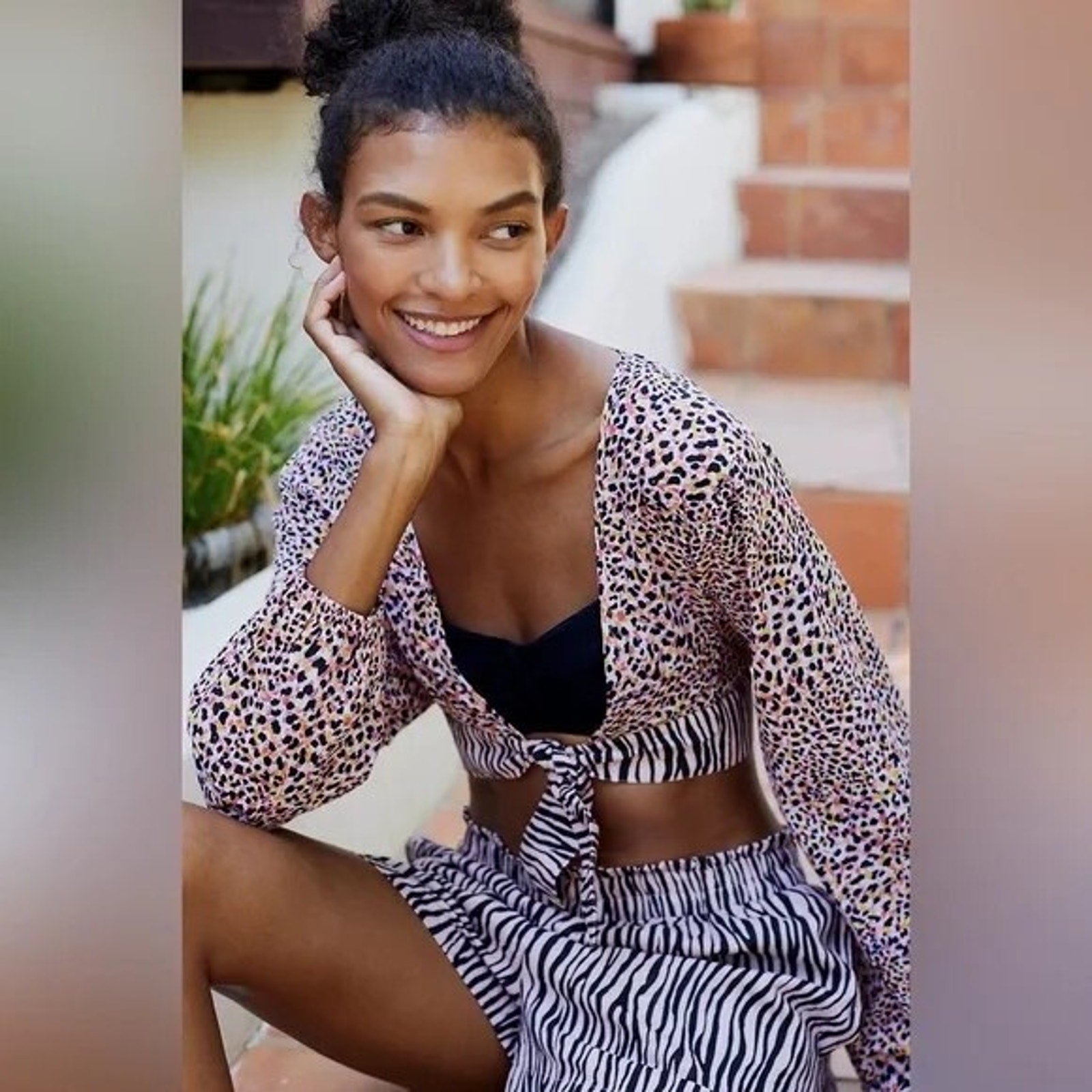 NEW Anthropologie Sanctuary Swim Leopard Cover-Up Set Size Small