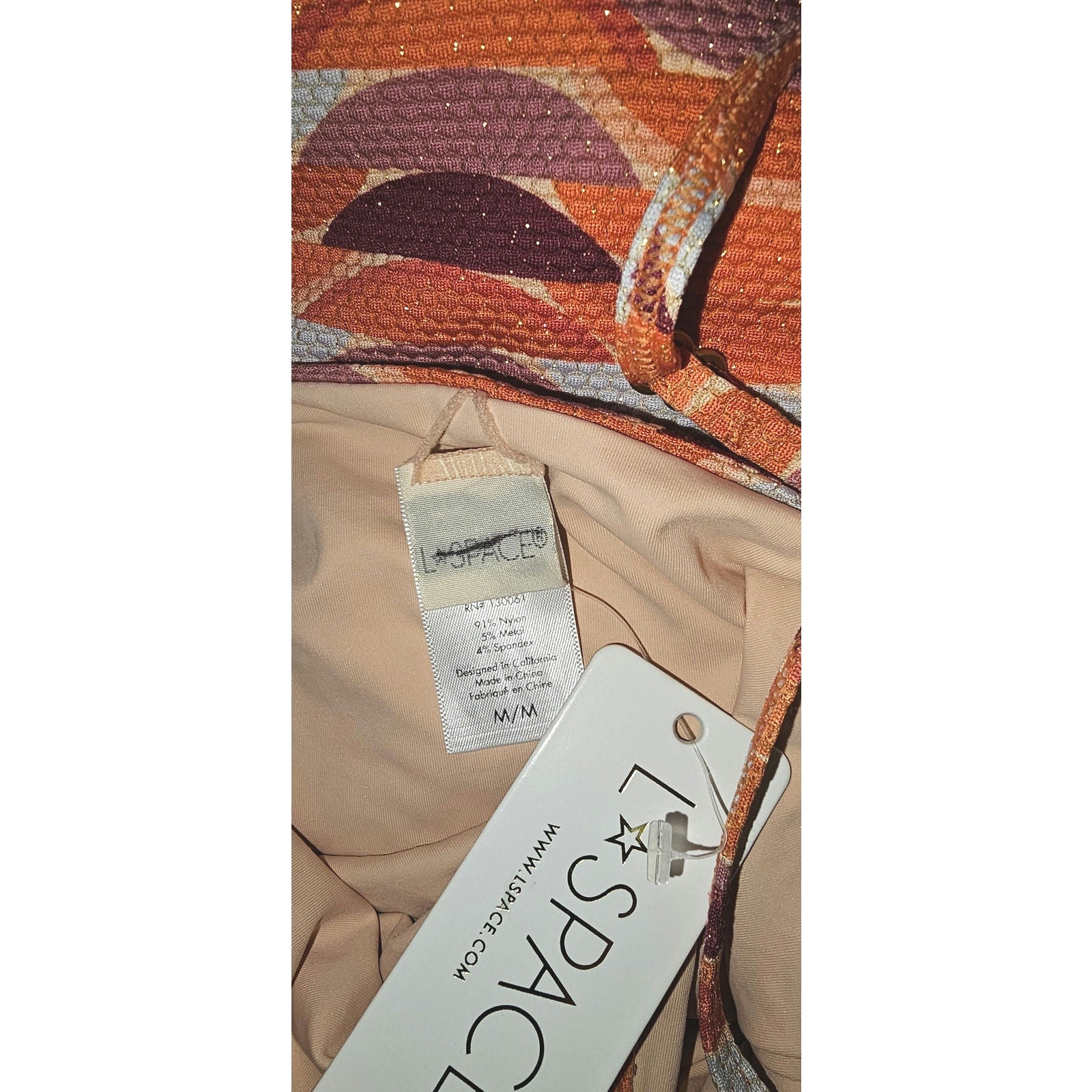 Anthropologie LSPACE Roxanne One-Piece Swimsuit MEDIUM Orange Anthropologie