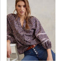 NEW Anthropologie Porridge Jovie Puff Sleeved Floral Blouse Size Small