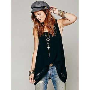 FREE PEOPLE INTIMATELY Outlined High Low Cami Black
