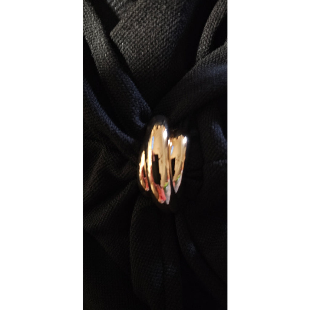 Anthropologie Sleeveless Knit Hardware A-Line Midi Dress SMALL Black Anthropologie