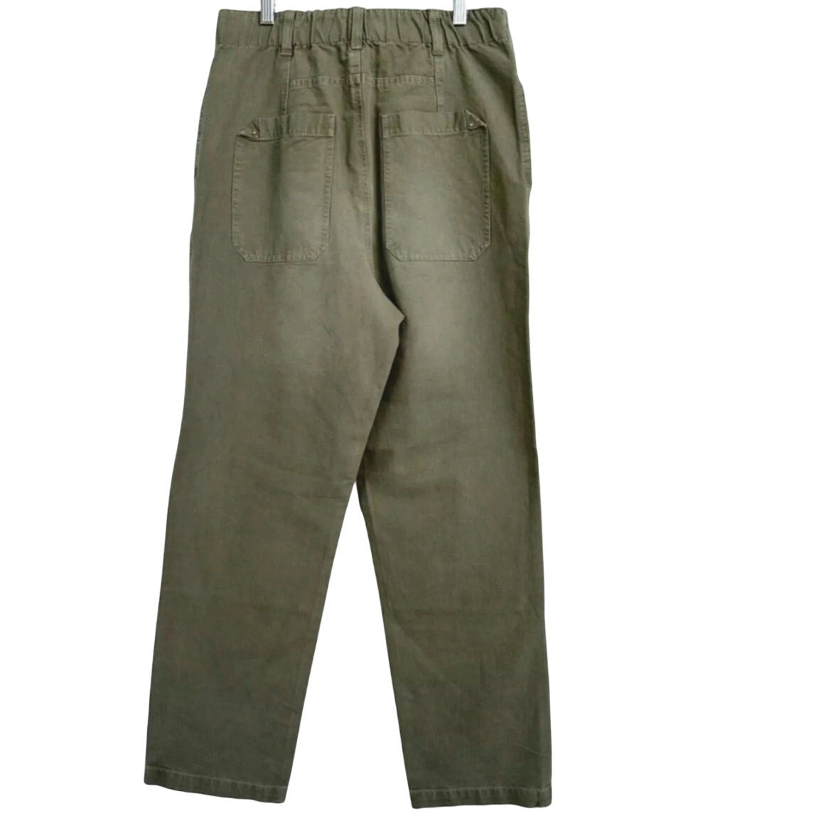 New FREE PEOPLE We The Free Hayden Carpenter Pull-On Trousers $148 LARGE Army
