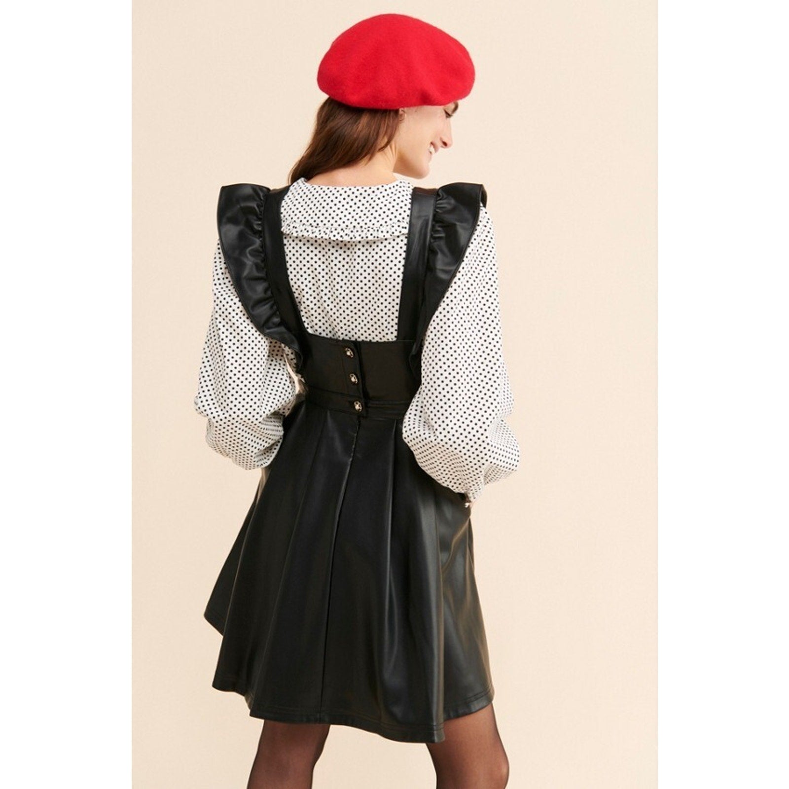 New Anthropologie Maeve Faux Leather Mini Dress Size 4