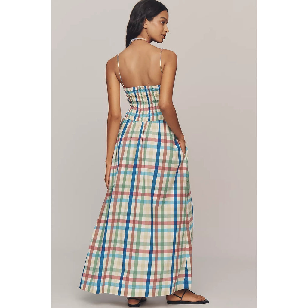 ANTHROPOLOGIE S/W/F Sleeveless Sweetheart A-Line Maxi Dress Large Anthropologie