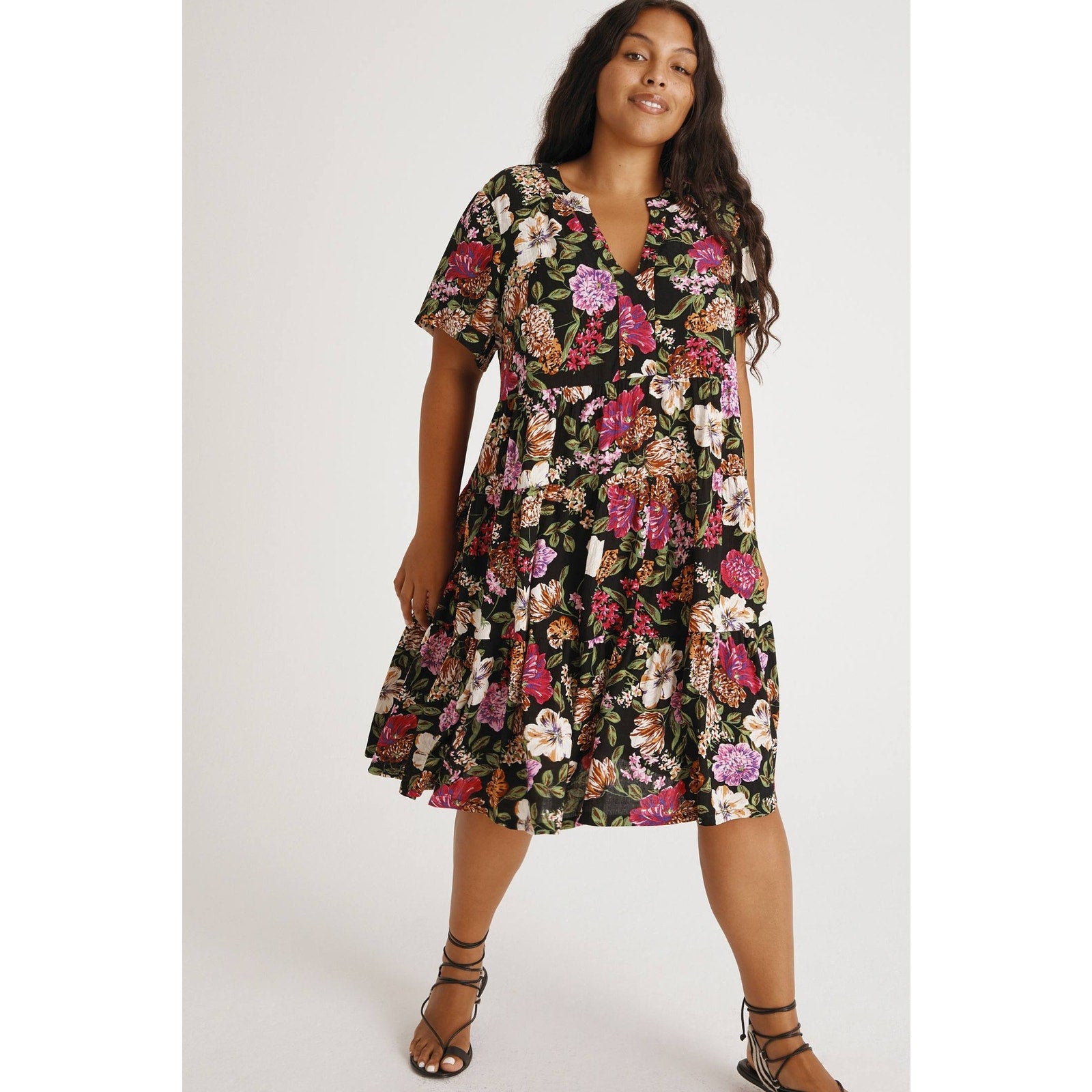 New Anthropologie Maeve Harper Tunic Dress $128 X-SMALL Black Abstract