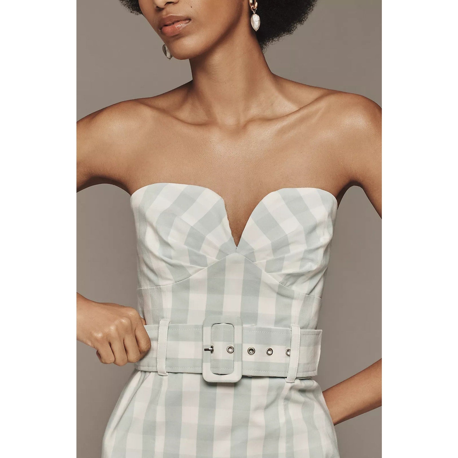 Anthropologie Maeve Strapless Sweetheart Fitted Midi Dress MEDIUM Mint Anthropologie