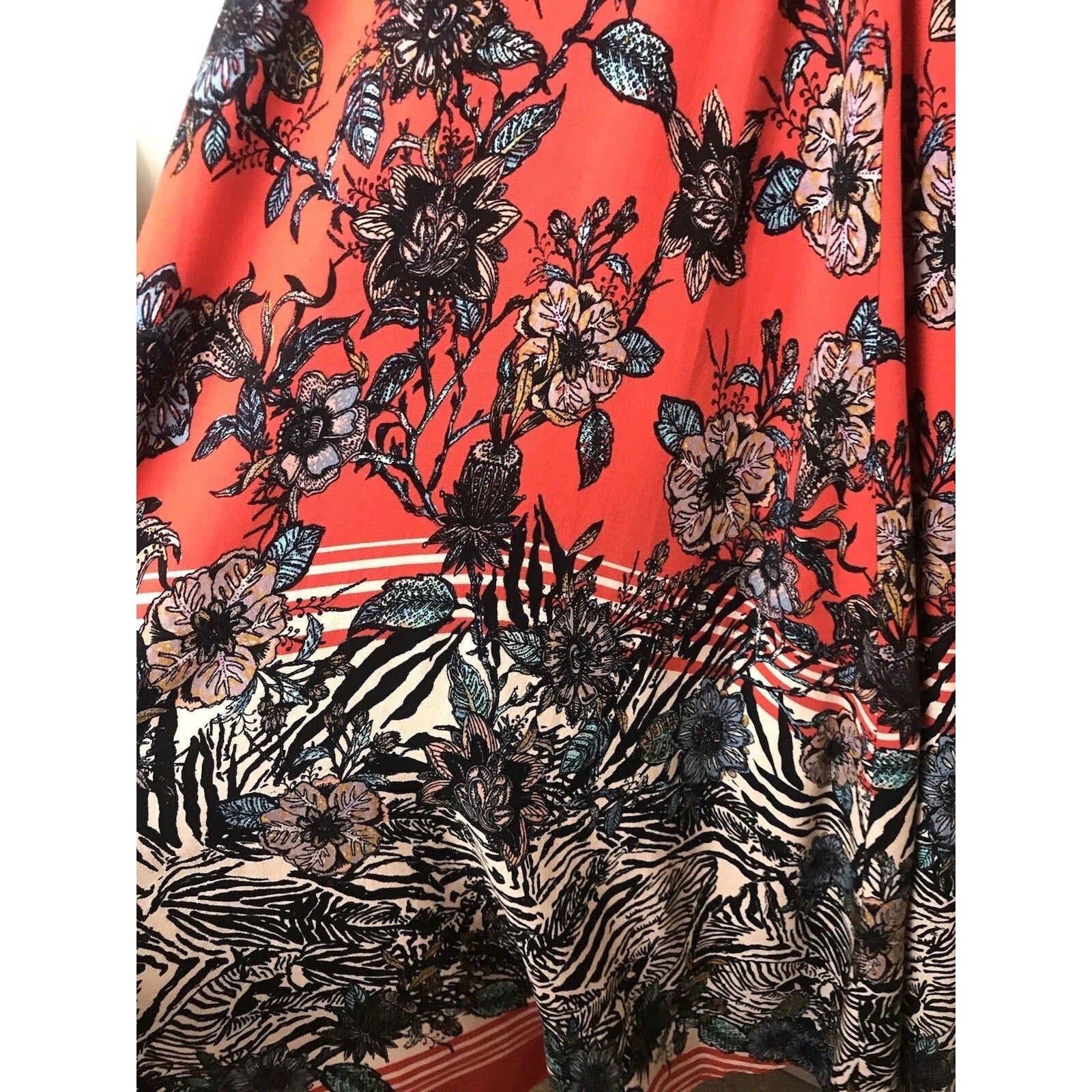New Free People Mila Dress Size 6 Floral Boho Maxi Style Midi Cut