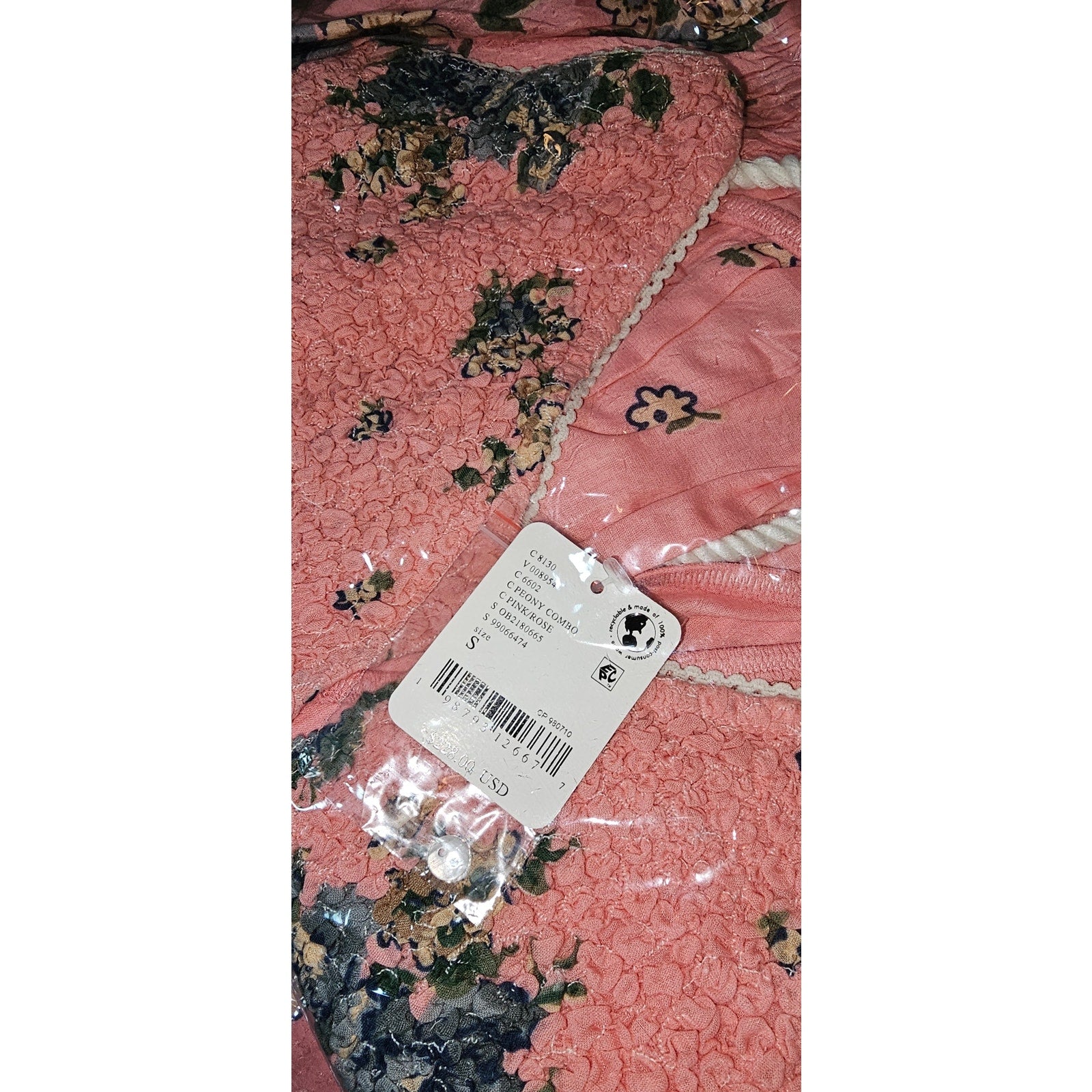 Free People Seaside Rose Bodysuit & Skirt Set Small Pink Floral Boho Free People
