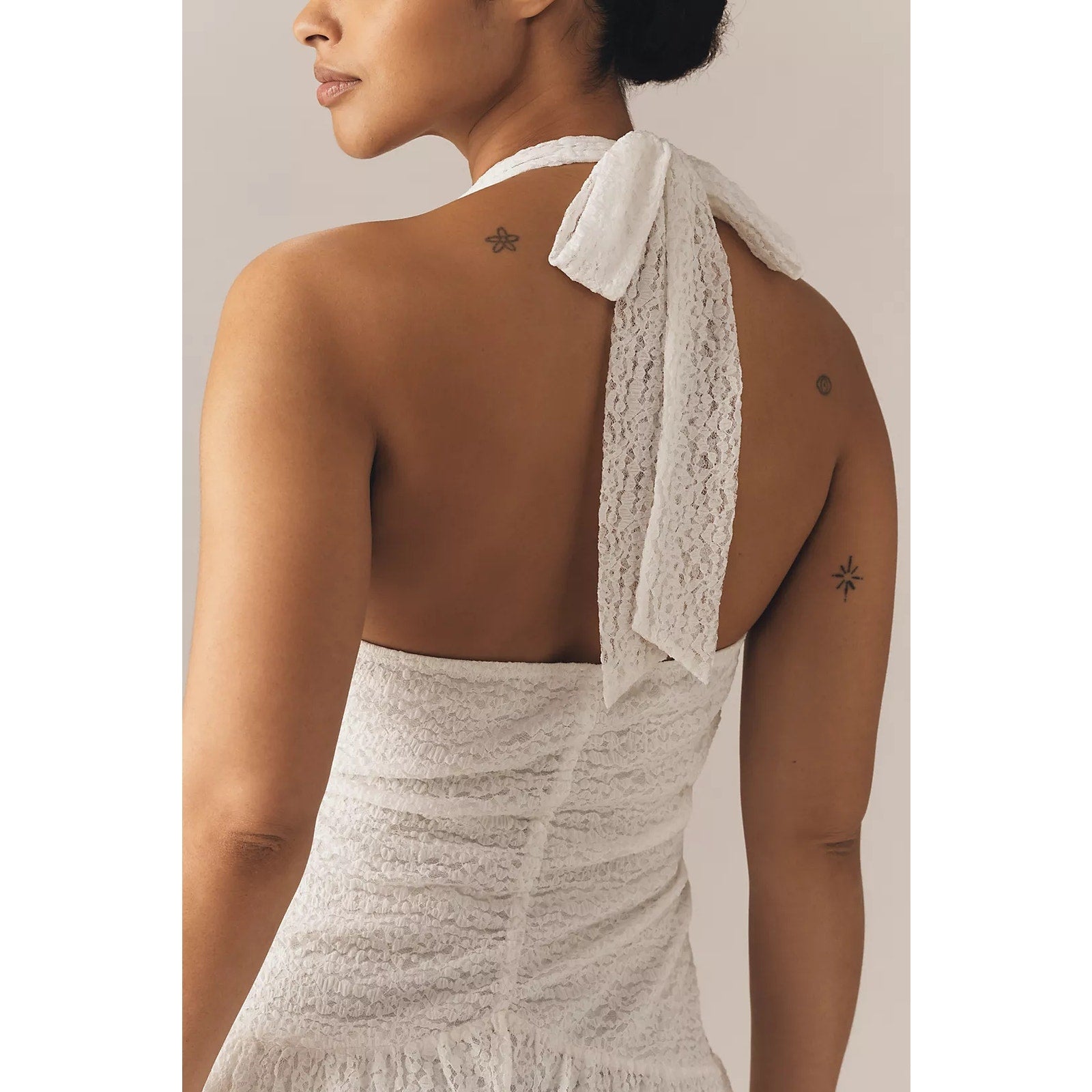 Anthropologie x Flat White Plunge Slim Maxi Dress PLUS 2X White Anthropologie