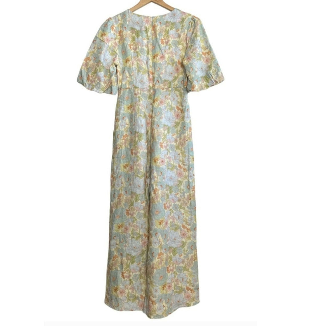 Anthropologie x Sancia The Aida Floral Wide-Leg Jumpsuit $239 PLUS 1X Green