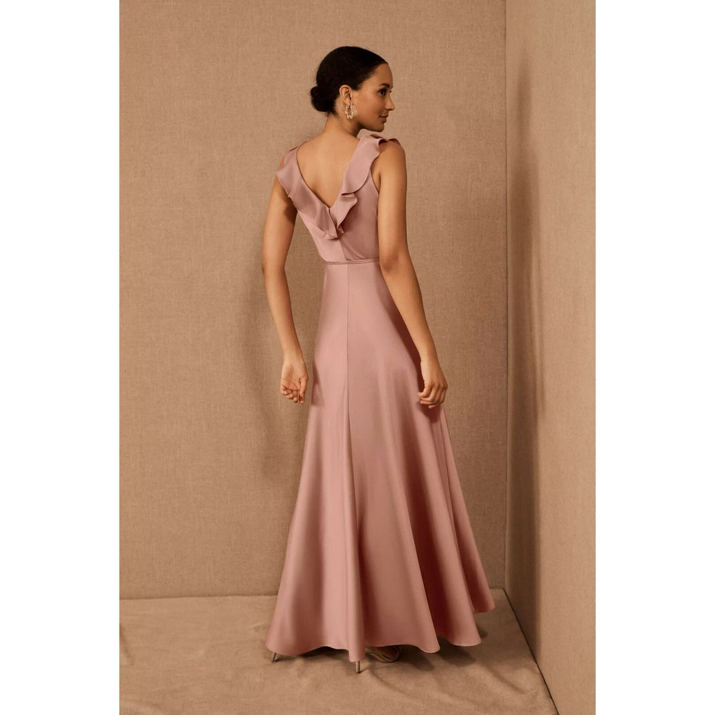 New Sachin & Babi for BHLDN Tansy Satin Charmeuse Maxi Dress Sz 10 Lilac Pink