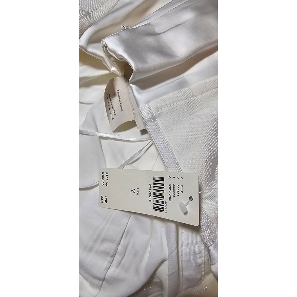 Anthropologie BHLDN Clean Lines Strapless Mini Dress MEDIUM Ivory Anthropologie