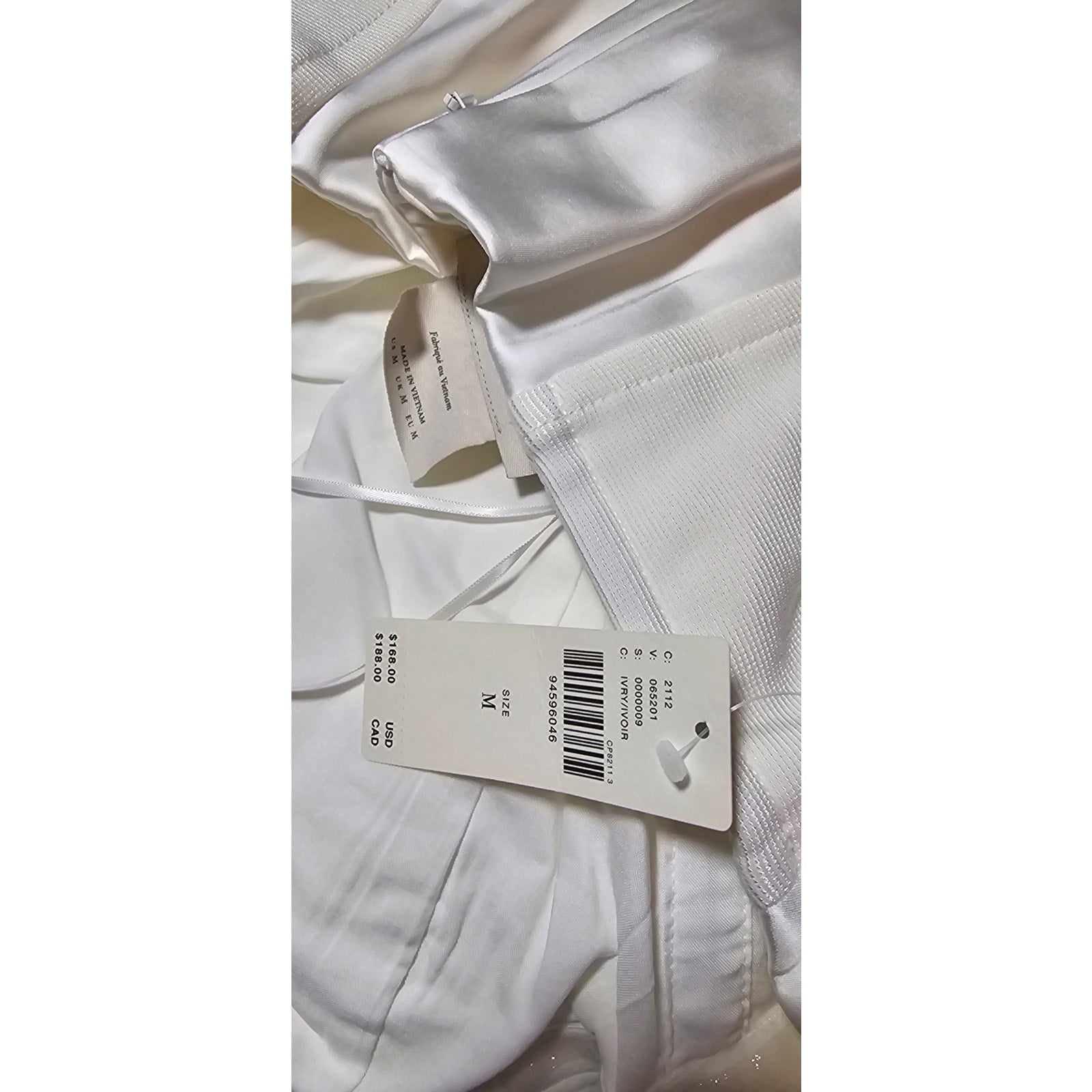 Anthropologie BHLDN Clean Lines Strapless Mini Dress MEDIUM Ivory Anthropologie