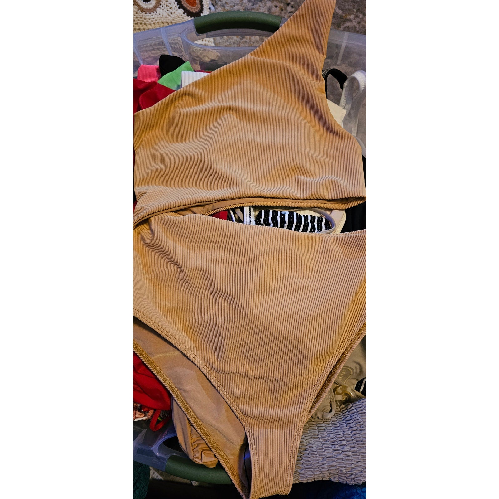 Free People BEACH RIOT Ribbed Celine One Piece SMALL Gold Free People