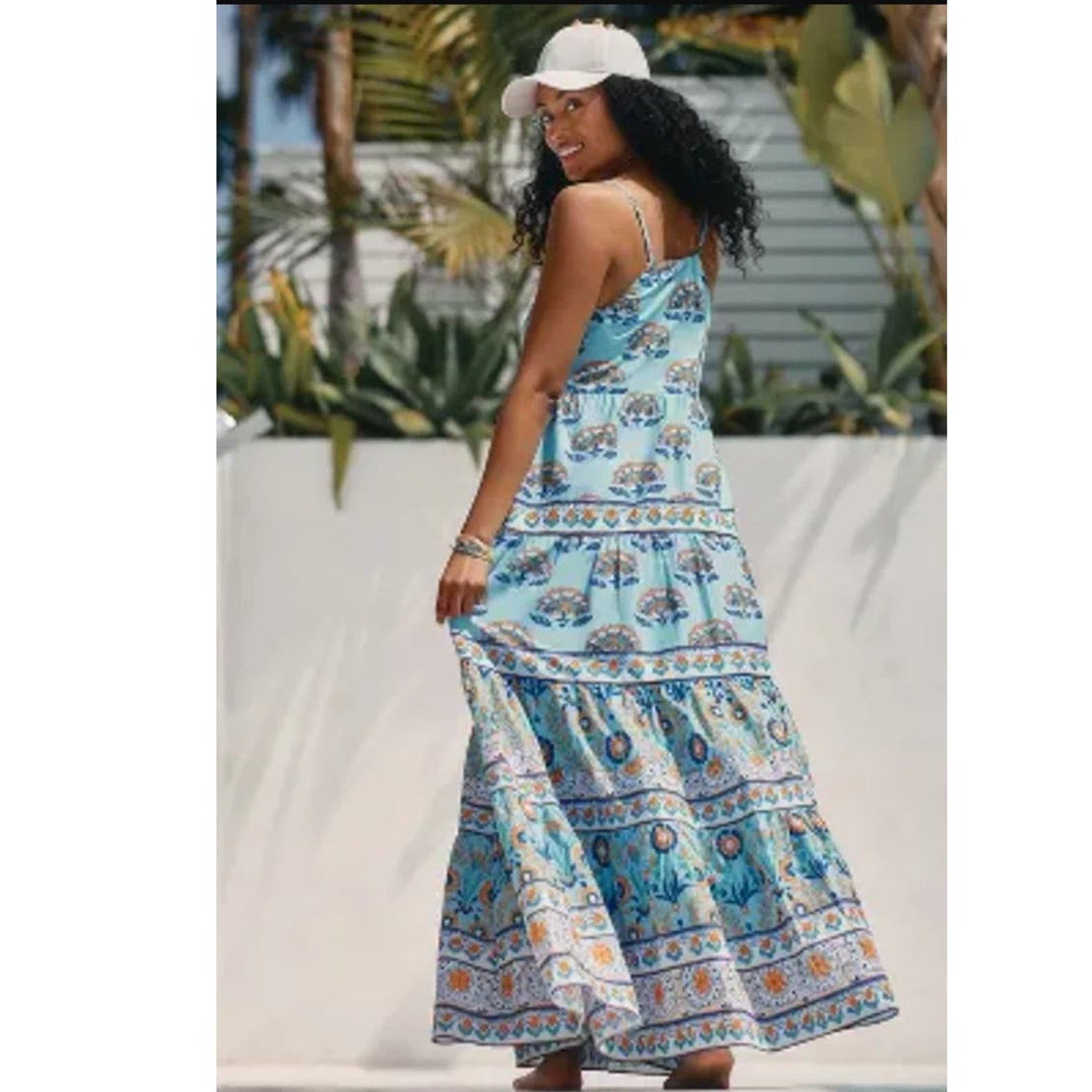 New Anthropologie Celina Moon Harriet Maxi Dress $199 SMALL Boho Blue Tasseled